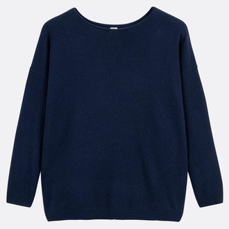 La Redoute Collections Trui met boothals in fijn kasjmier