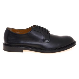 Doucal's Stringata Derby - Heren - Nette schoenen - Zwart - 41 1/2 EU - Leer - Schoenen