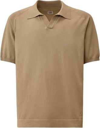 C.P. Company Collar Coton Crepe Mkn 104 Polo - Heren - Polos - Beige - S - Katoen - Tops