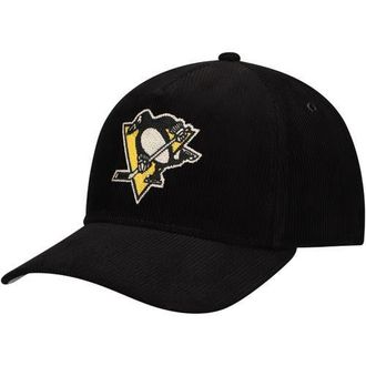 American Needle Mens American Needle Black Pittsburgh Penguins Corduroy Chain Stitch Adjustable Hat at Nordstrom