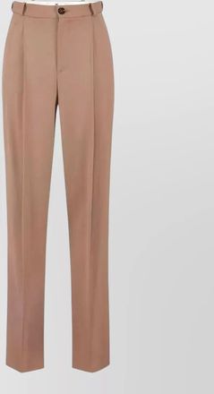 Elisabetta Franchi gabardine trousers pleated front belt loops