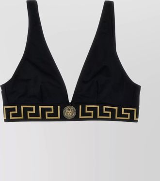 Versace greca-print triangle bikini top