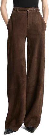 Vince Suede Wide Leg Pants in Deep Espresso at Nordstrom, Size 6