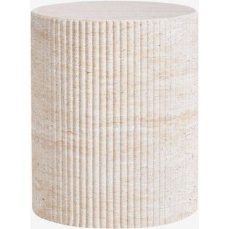 Sklum Sklum - Tavolino rotondo in cemento effetto travertino (Ø38 cm) Velia