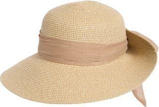 Nine West Metallic Bow Floppy Hat in Neutral Multi at Nordstrom Rack