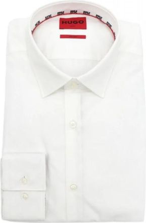 HUGO BOSS Kenno Shirt - Heren - Zakelijke Overhemden - Wit - XL - Katoen - Overhemden