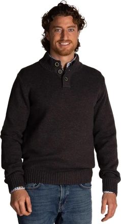 N-Z-A- NEW ZEALAND AUCKLAND Normale fit bruin Adan NZA half zip knopen