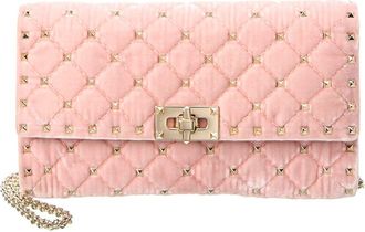 Valentino Rockstud Spike Velvet Crossbody