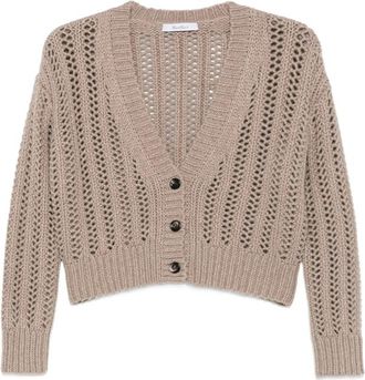 Max Mara Open-knit Cropped Cardigan