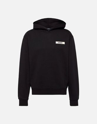 Jacquemus Mens Jacquemus The Gros Grain Hoodie in Black - Size: 36