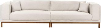 Beliani Sofa 4 Seater VENG Fabric Light Beige