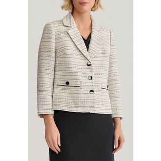 Kasper Tweed Jacket in Summer Straw Multi at Nordstrom, Size 10