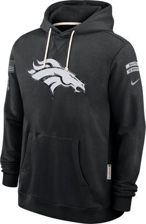 Nike Denver Broncos Salute to Service Sideline Nike Mens Dri-FIT NFL Pullover Hoodie in Black | 03AZ00AA2A-CYB