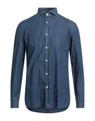 LUIGI BORRELLI NAPOLI Denim shirts