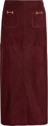 Rixo Gonna midi Edwina con morsetto - Rosso