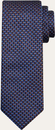 Brioni Mens Micro-Jacquard Silk Tie