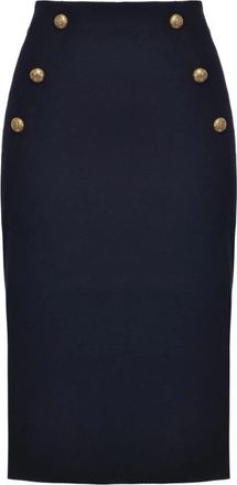Pinko Viscose Rok in Vanatu Stijl - Dames - Korte rokken - Zwart - S - Rokken