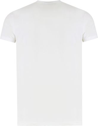 Dolce & Gabbana Mens T-Shirt Crew-Neck Cotton White T-Shirts And Polos