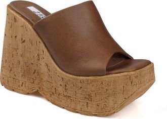 Zigi Soho Zhamira Platform Wedge Sandal in Tan Leather at Nordstrom, Size 10