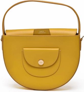 A.P.C. Yellow Leather Magnetic Dah Pouch