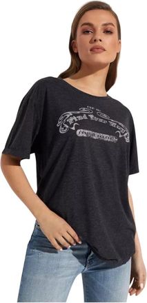 One Teaspoon Grijze Find Your Wag T-shirt - Dames - T-shirts - Grijs - XS - Leer - Tops