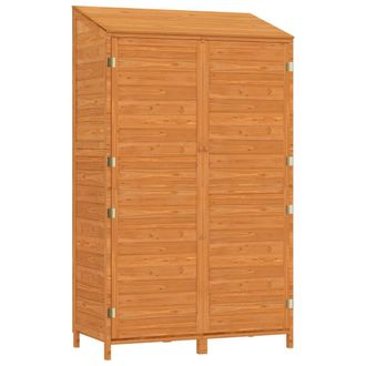 vidaXL Cobertizo De Jard&iacute;n Madera Maciza Abeto Marr&oacute;n 102x52x174,5cm Vidaxl