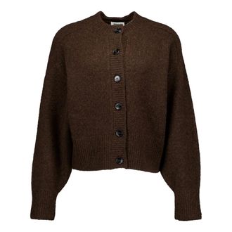 Zenggi Cardigan Girocollo in Seta e Agnello - - Knitwear - Donna - Marrone - S
