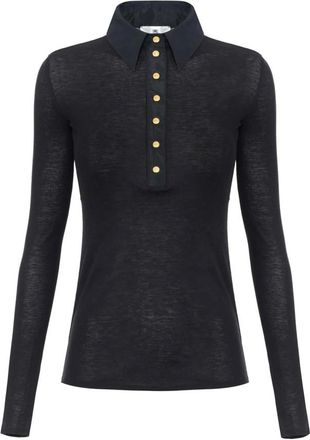 Elisabetta Franchi Dames, Tops, Zwart, Maat: S Zijde