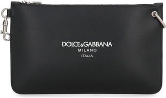 Dolce & Gabbana Dolce & Gabbana Necessaire Leather Flat Pouch