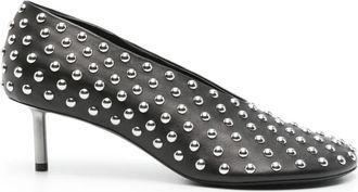 Jil Sander 50mm studed pumps - women - Calf Leather/Calf Leather/Calf Leather/Rubber - 37 - Black