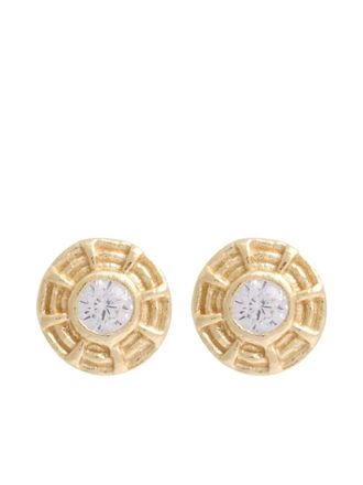Daisy London Apolo Sparkle stud earrings - women - 18K Gold-Plated Recycled Sterling Silver/Cubic Zirconia - One Size