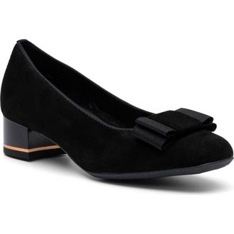 Ara Garnet Suede Pump in Black at Nordstrom, Size 10.5