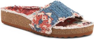Free People Woven Wonders Slide Sandal in Navy Rust Combo at Nordstrom, Size 8.5