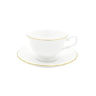 Twig New York Amelie Tea Cup & Saucer in Brushed Gold at Nordstrom