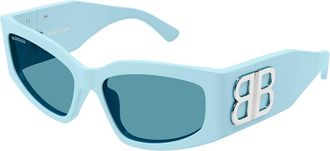 Balenciaga BB0321S Asian Fit 014 Womens Sunglasses Blue Size 57