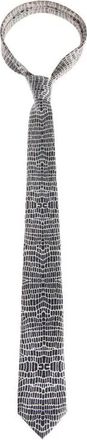 Elisabetta Franchi Accessoires, Dames, Zwart, ONE Size, Polyester, Stropdas in twillstof met slangenprint