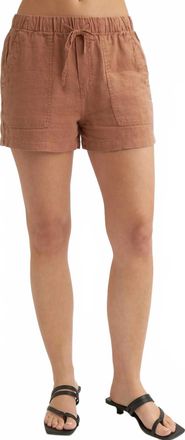 Bella Dahl Pocket Short In Terra Cotta Brown