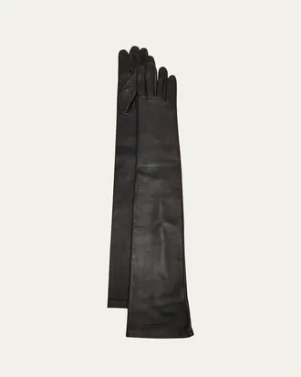 Balenciaga Long Lambskin Leather Gloves