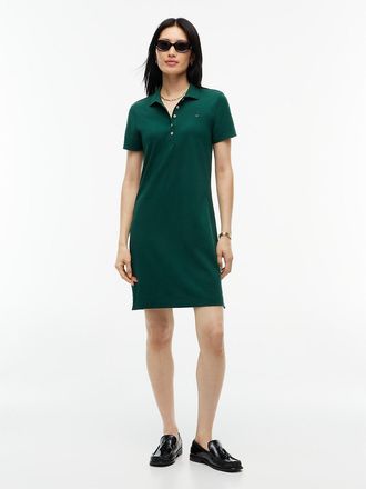 Tommy Hilfiger Womens Classic Fit Stretch Cotton Polo Dress - Ornamental Green - XXS