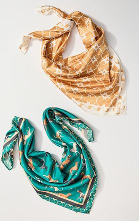 Maeve Printed Hair Scarves, Set of 2