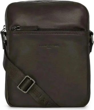 Lancaster Vintage leren schoudertas - Heren - Schoudertassen - Zwart - ONE Size - Leer - Tassen