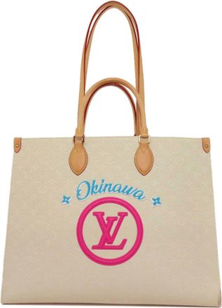 Louis Vuitton White Canvas Tote Bag (Pre-Owned)