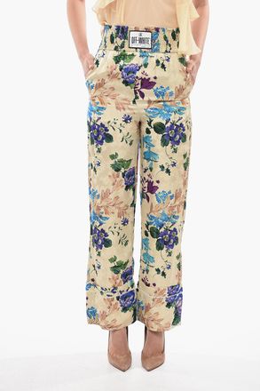 Off-white Pantaloni Stampati PAJAMA A Vita Alta Elasticizzata Off-White
