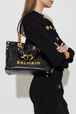 Balmain Small 1945 Soft Bag, Womens, Black
