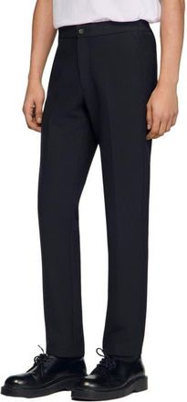 Sandro Jersey trousers in Black at Nordstrom, Size 42 Eu