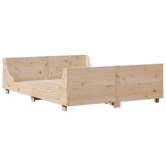 Berkfield Home Beautiful Bed Frame without Mattress 160x200 cm Solid Wood Pine in Natural