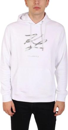 Karl Lagerfeld Hoodie - Heren - Hoodies - Wit - XL - Katoen - Hoodies & sweatvesten