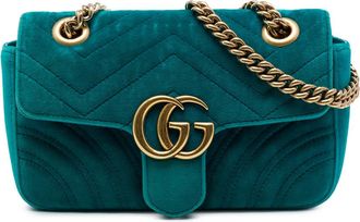 Gucci Pre-owned Gucci Small GG Marmont Matelasse Velvet Shoulder Bag Ladies Z3BWA8MNI3IOF1QC