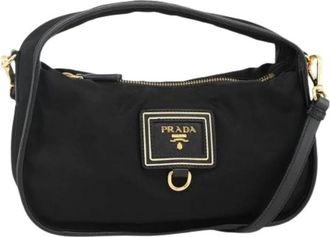 Prada Pre-owned Mini Bags, female, Black, Size: ONE SIZE Pre-owned Vintage Nylon Mini Bag