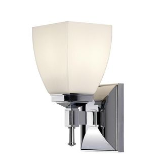 Netlighting Shirebrook 1 Light Bathroom Wall Light Chrome IP44 G9 in Grey